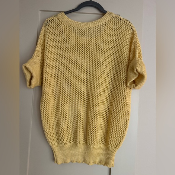 Chico's Sunny Yellow Knit Sweater Chico’s Size 3 - Picture 2 of 6